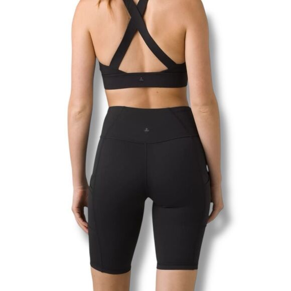 NWT - prAna Electa Short II‎ 10” Women’s Size Extra Small  XS Black Bike Shorts - Picture 3 of 9
